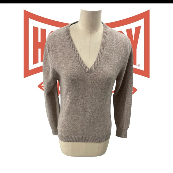 Johnstons of Elgin V-Neck Tan Sweater for Men